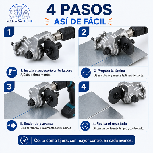 Cortadora Para Taladro Adaptador Manada Blue