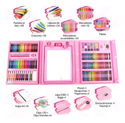 SET 208 PCS DE ARTE PARA NIÑOS