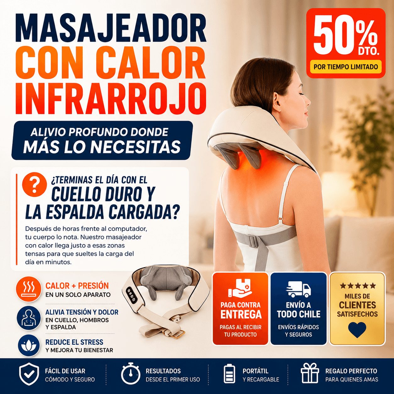 Masajeador Eléctrico de Cuello, Hombro y Cintura