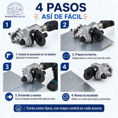 Cortadora Para Taladro Adaptador Manada Blue