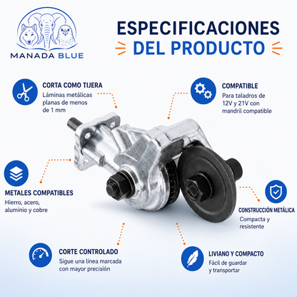 Cortadora Para Taladro Adaptador Manada Blue