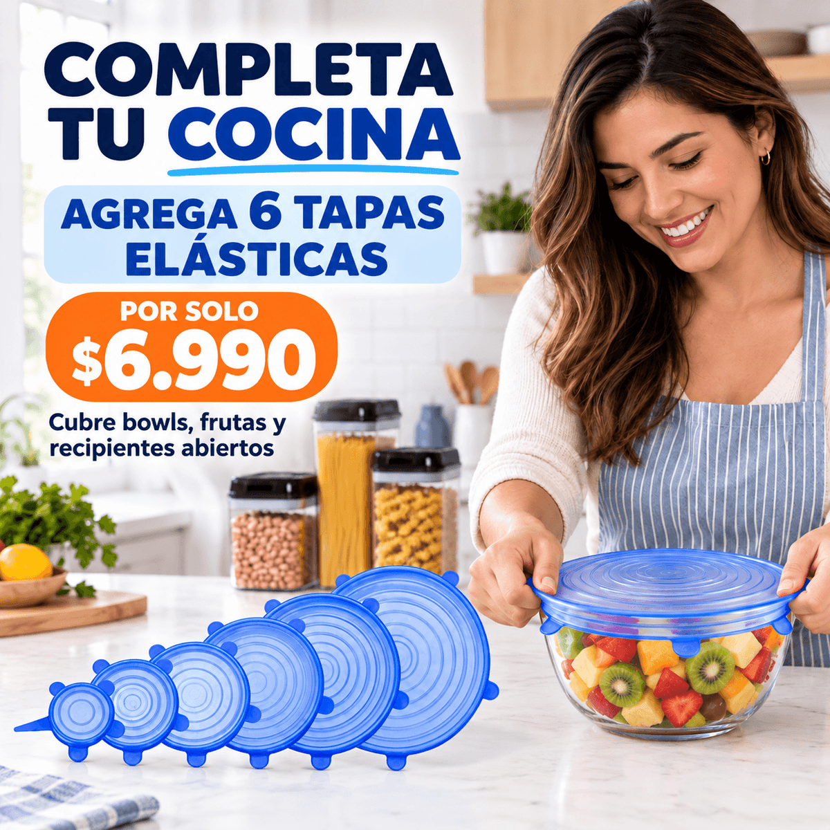 FreshLock 7 Contenedores Hermeticos Manada Blue