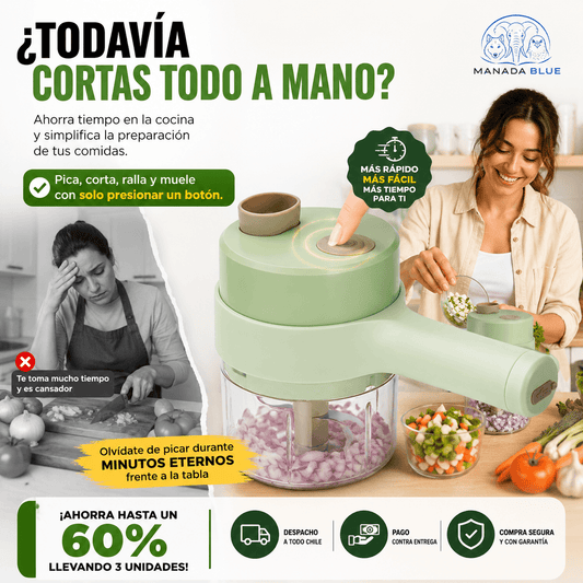 Cortador Verduras Eléctrico Manada Blue