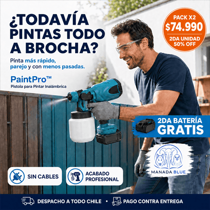 PaintPro™ Pistola para Pintar Inalámbrica MANADA BLUE