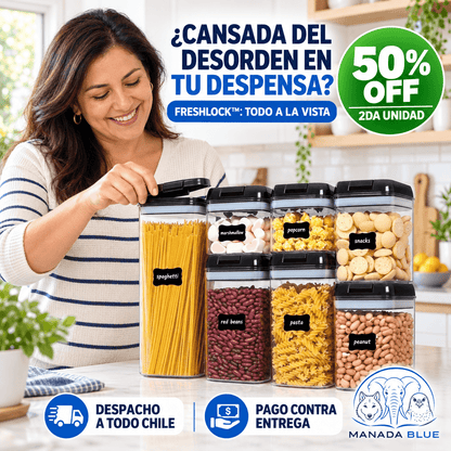 FreshLock 7 Contenedores Hermeticos Manada Blue
