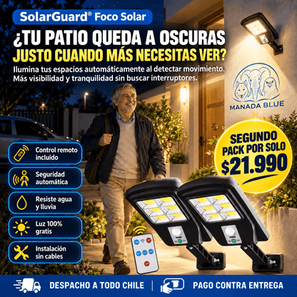 SolarGuard Pack x2 Foco Solar Led Manada Blue