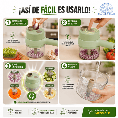 Cortador Verduras Eléctrico Manada Blue