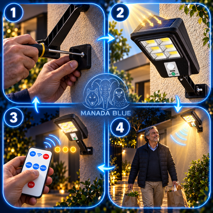 SolarGuard Pack x2 Foco Solar Led Manada Blue