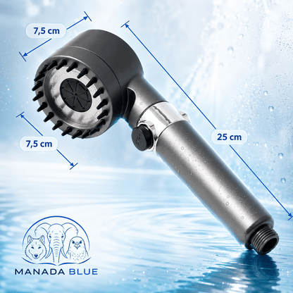 DUCHA MASAJEADORA ALTA PRESION MANADA BLUE